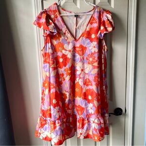 SHEIN Floral dress with Ruffles - Size 3XL